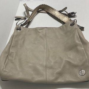 Vince camuto large leather tan tote/handbag